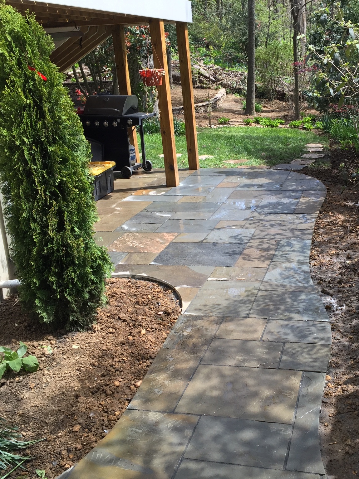 Stone & Needle | Flagstone Patio Design